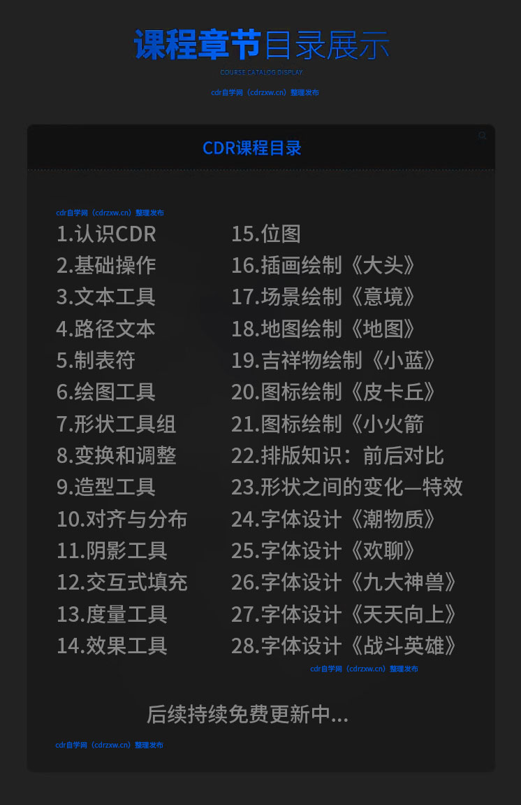 良心免费 | CDR基础入门到插件字体设计，90分钟快速学会